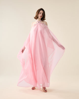 EUPHORIA LONG SHEER DRESS WITH SEQUINS