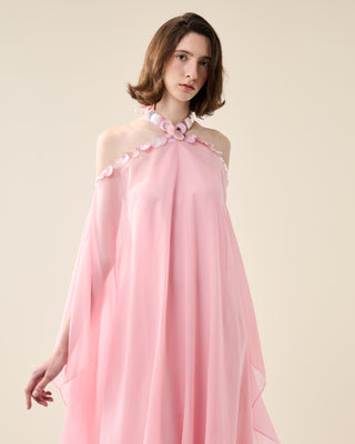 EUPHORIA LONG SHEER DRESS WITH SEQUINS