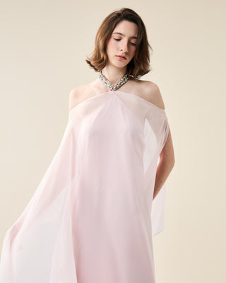 EUPHORIA LONG SHEER DRESS WITH RHINESTONES