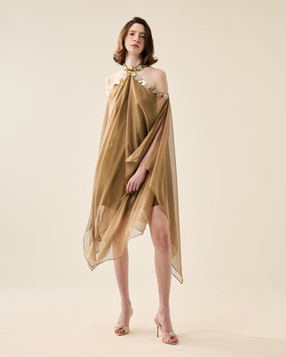 EUPHORIA SHORT SHEER DRESS WITH SEQUINS