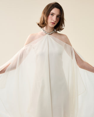 EUPHORIA SHORT SHEER DRESS WITH RHINESTONES