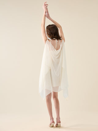 EUPHORIA SHORT SHEER DRESS WITH RHINESTONES