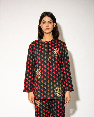 AYSHA TOP AND PANTS SET WITH MIRRORS