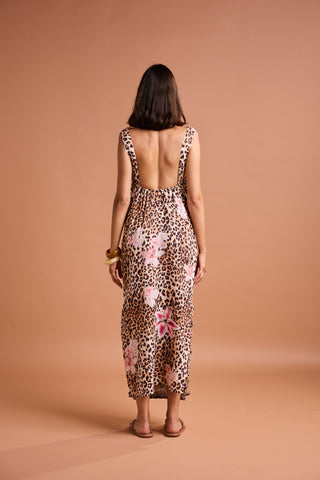 HAWAIIAN AMAYA DRESS WITH RUFFLES