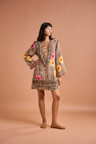 HAWAIIAN SHORT CLASSIC KAFTAN WITH RUFFLES
