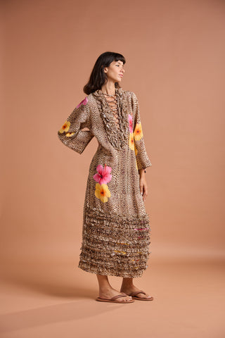 HAWAIIAN CLASSIC KAFTAN WITH RUFFLES