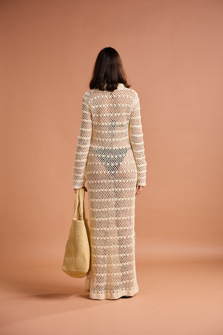 MALIA CROCHET DRESS IVORY