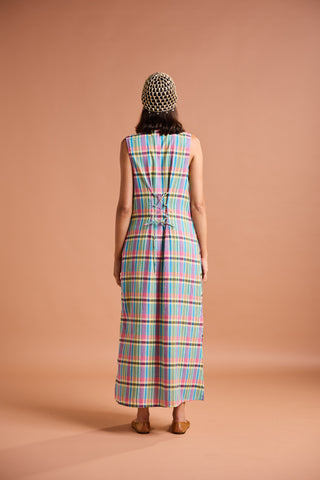 MARRAKECH SLEEVELESS KAFTAN WITH MIRRORS