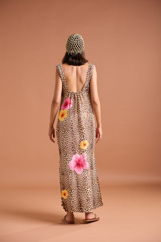HAWAIIAN AMAYA DRESS WITH RUFFLES